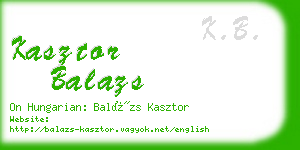 kasztor balazs business card